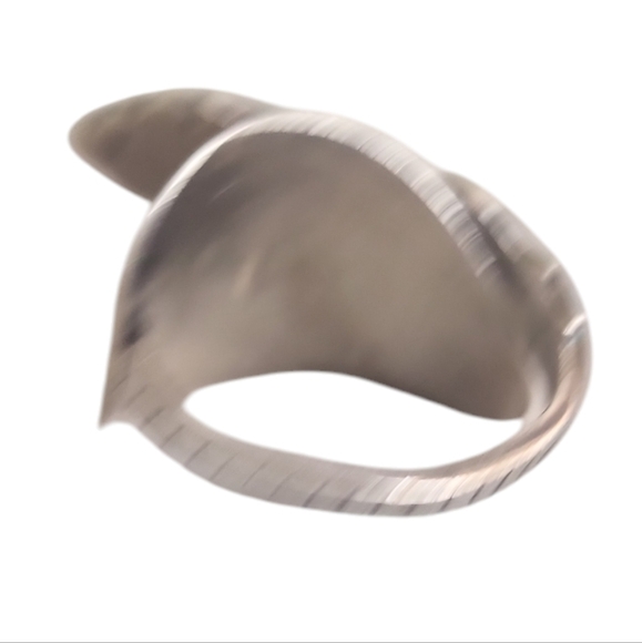 Vintage Silver Enamel Bremerhaven Travel Shield Germany Souvenir Spoon Ring - Picture 6 of 6